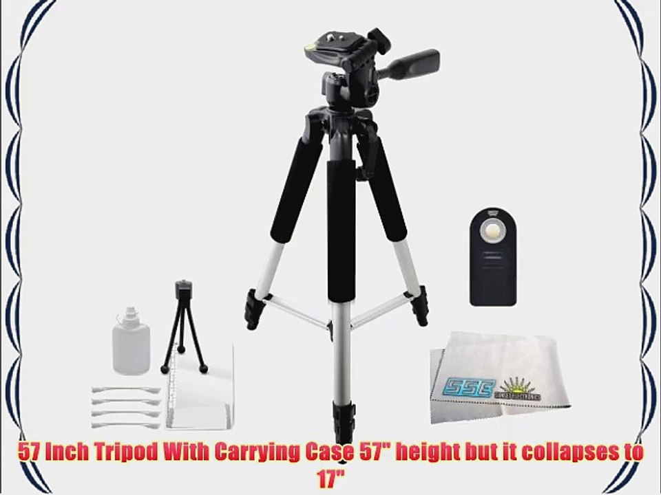 Wireless Remote Control   57 Tripod For The Nikon D3000 D3200 D3300 D5000 D5100 D5200 D5300