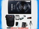 Canon PowerShot ELPH 150 IS Digital Camera (Black)   16GB Memory Card   Standard Medium Digital