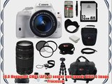 Canon EOS Rebel SL1 with EF-S 18-55mm IS STM Lens (White) and Canon 75-300mm f/4.0-5.6 EF III