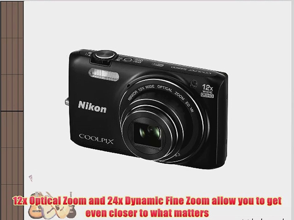 Nikon COOLPIX S6800 16 MP Wi-Fi CMOS Digital Camera with 12x Zoom NIKKOR Lens and 1080p HD