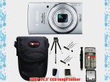 Canon PowerShot ELPH 150 IS Digital Camera (Silver)   32GB Memory Card   All in One High Speed