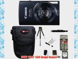 Canon PowerShot ELPH 150 IS Digital Camera (Black)   16GB Memory Card   All in One High Speed
