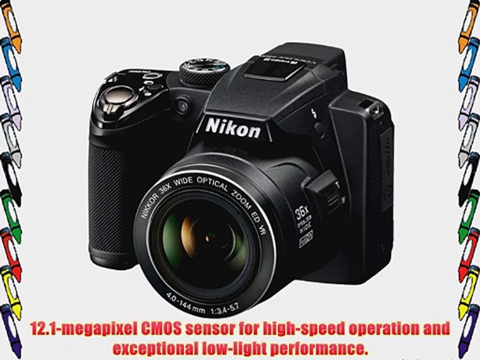Nikon COOLPIX P500 12.1 CMOS Digital Camera with 36x NIKKOR Wide-Angle Optical Zoom Lens and
