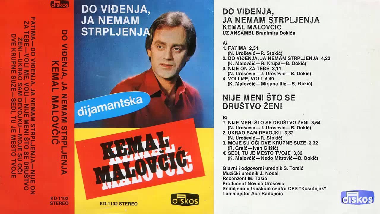 Kemal Malovcic - Do vidjenja ja nemam strpljenja - (Audio 1983) - CEO ALBUM