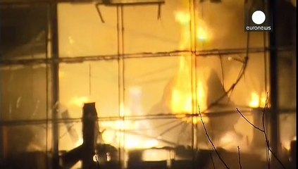 Violent incendie à la grande bibliothèque universitaire de Moscou