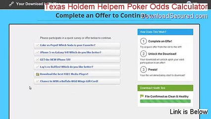 Texas Holdem Helpem Poker Odds Calculator Download Free [Risk Free Download 2015]