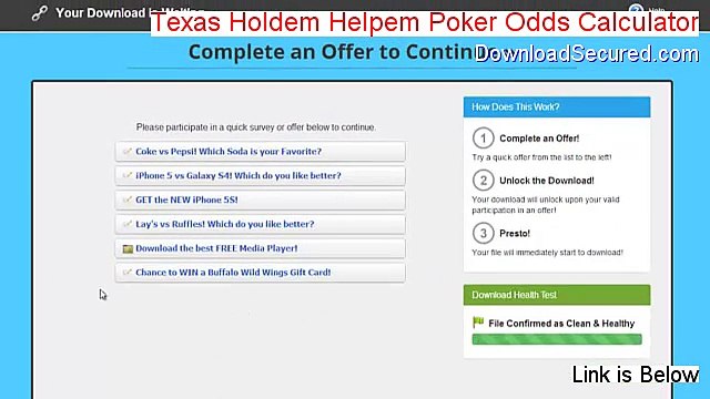 Texas Holdem Helpem Poker Odds Calculator Download Free [Risk Free Download 2015]