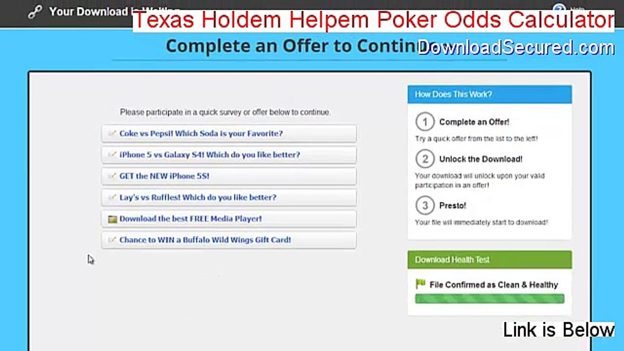 Texas Holdem Helpem Poker Odds Calculator Download Free [Risk Free Download 2015]