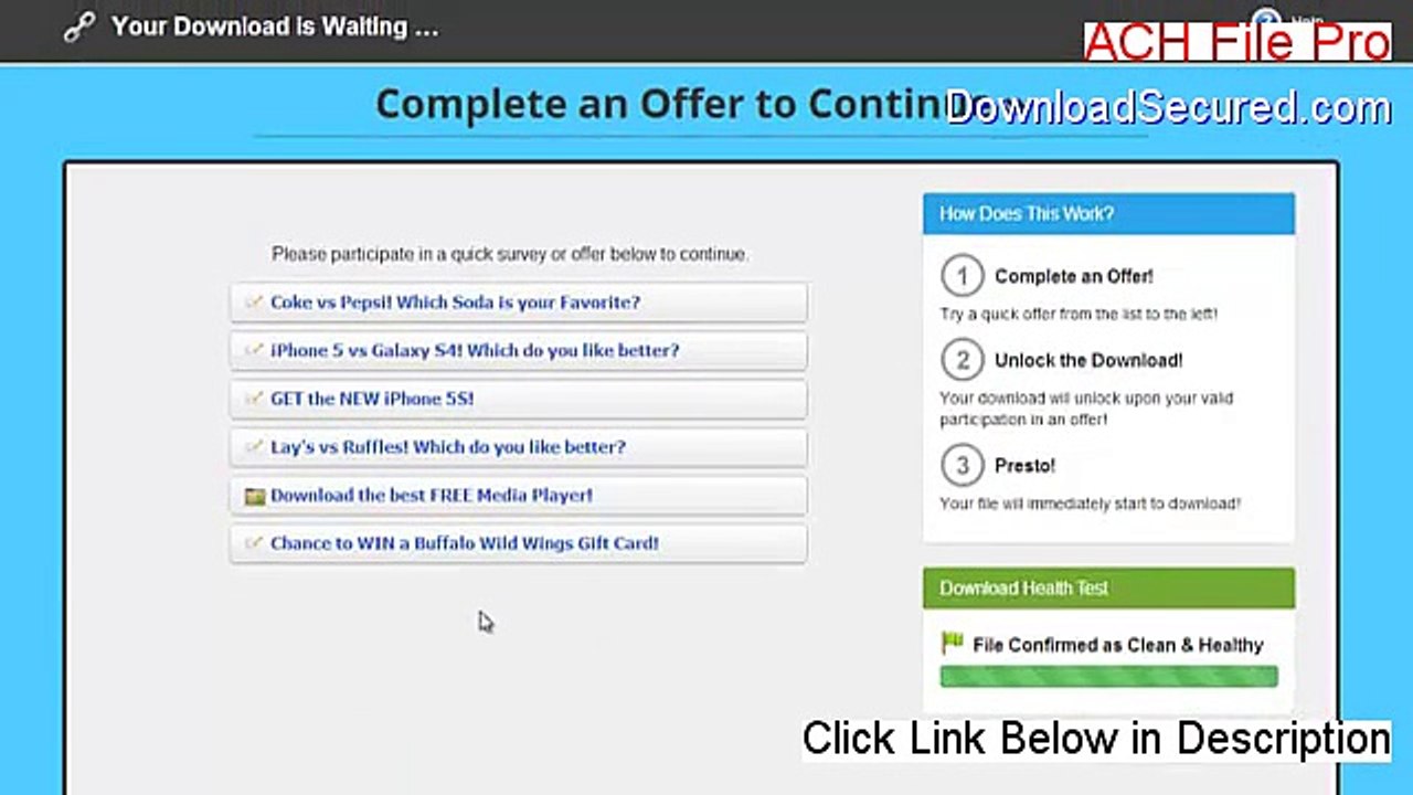 ACH File Pro Download Free - Instant Download (2015)