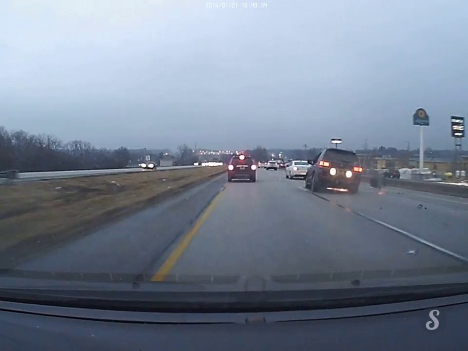 This Double car crash on highway is CRAZY!