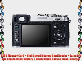 Fujifilm X100S 16 MP Digital Camera with 2.8-Inch LCD (Silver)   32GB Bundle 16PC Accessory