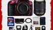 Nikon D5300 Digital SLR Camera Body (Red) with 18-140mm VR Zoom Lens   32GB Card   Backpack