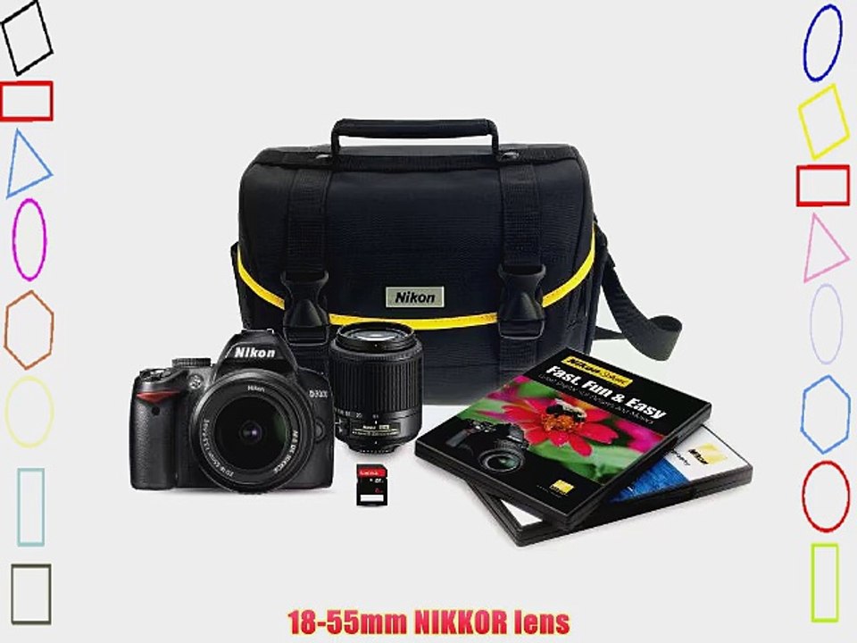 Nikon D3000 DSLR 6 Piece Bundle with 18-55mm f/3.5-5.6G AF-S