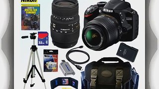Nikon D3200 24.2 MP CMOS Digital SLR Camera with 18-55mm f/3.5-5.6G AF-S DX VR Lens and Sigma