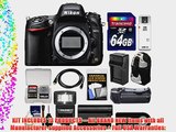 Nikon D610 Digital SLR Camera Body with 64GB Card   Sling Case   Flash   Grip   Battery