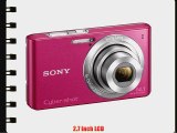 Sony Cyber-shot DSC-W610 14.1 MP Digital Camera with 4x Optical Zoom and 2.7-Inch LCD (Pink)