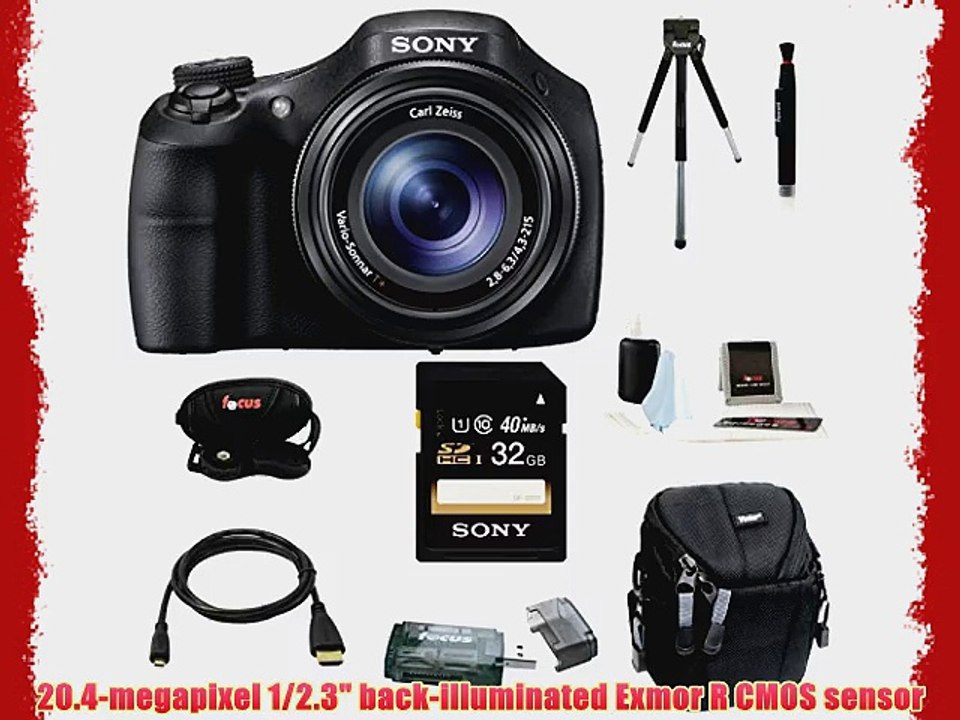 Sony Cyber-shot DSC-HX300 Digital Camera with 32GB Deluxe Accessory Bundle