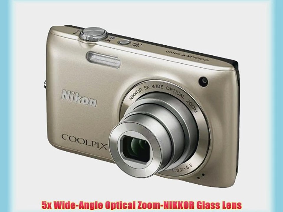 Nikon COOLPIX S4100 14 MP Digital Camera with 5x NIKKOR Wide-Angle Optical Zoom Lens and 3-Inch
