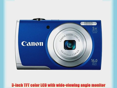 Canon PowerShot A2600 IS 16.0 MP Digital Camera with 5x Optical Zoom and 720p Full HD Video