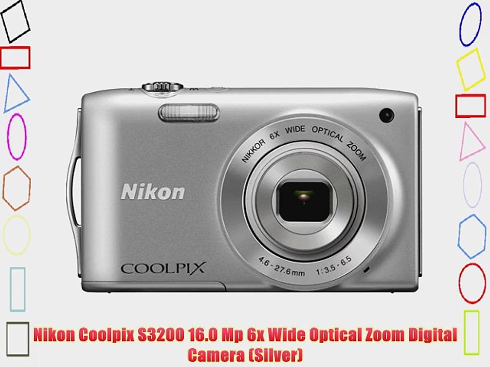 Nikon Coolpix S3200 16.0 Mp 6x Wide Optical Zoom Digital Camera (Silver)
