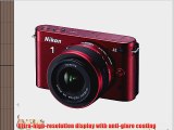 Nikon 1 J2 10.1 MP HD Digital Camera with 10-30mm VR Lens (Red)