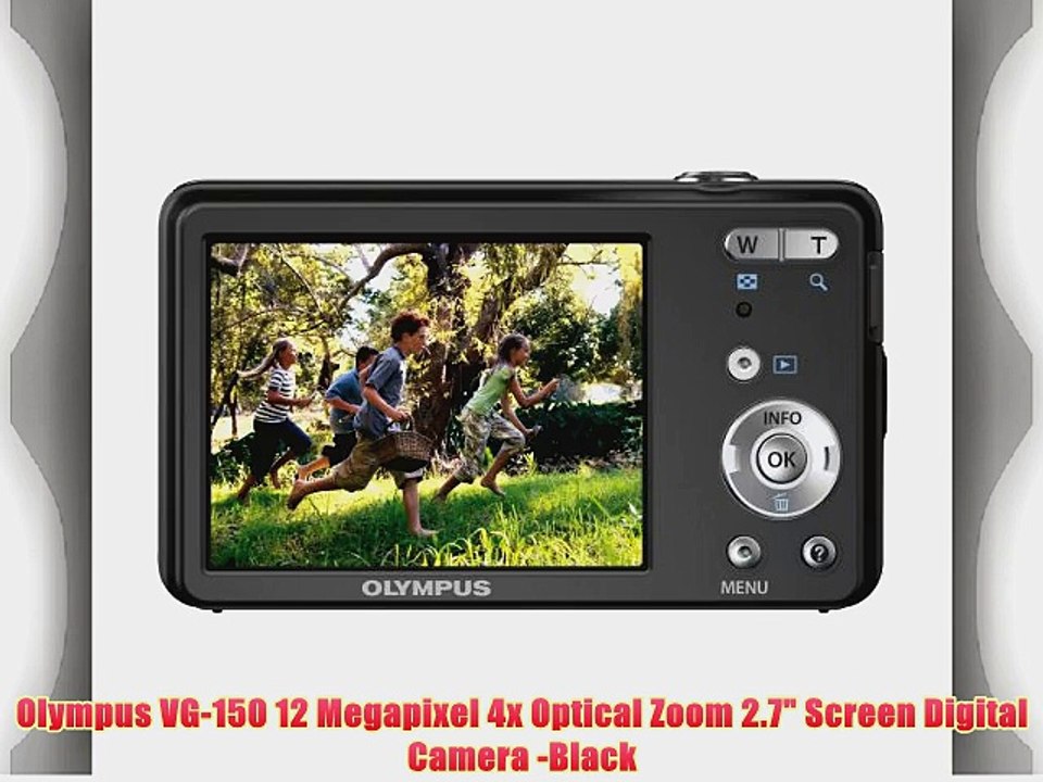 Olympus VG-150 12 Megapixel 4x Optical Zoom 2.7 Screen Digital Camera -Black