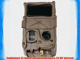 Cuddeback C3 Black Flash Video Camera 20 MP Infrared