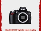 Nikon D3000 10.2MP Digital SLR Camera Body Only