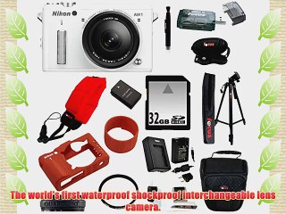 Nikon 1 AW1 14.2 MP Digital Camera (White) with 11-27.5mm f/3.5-5.6 1 NIKKOR Lens and 32GB