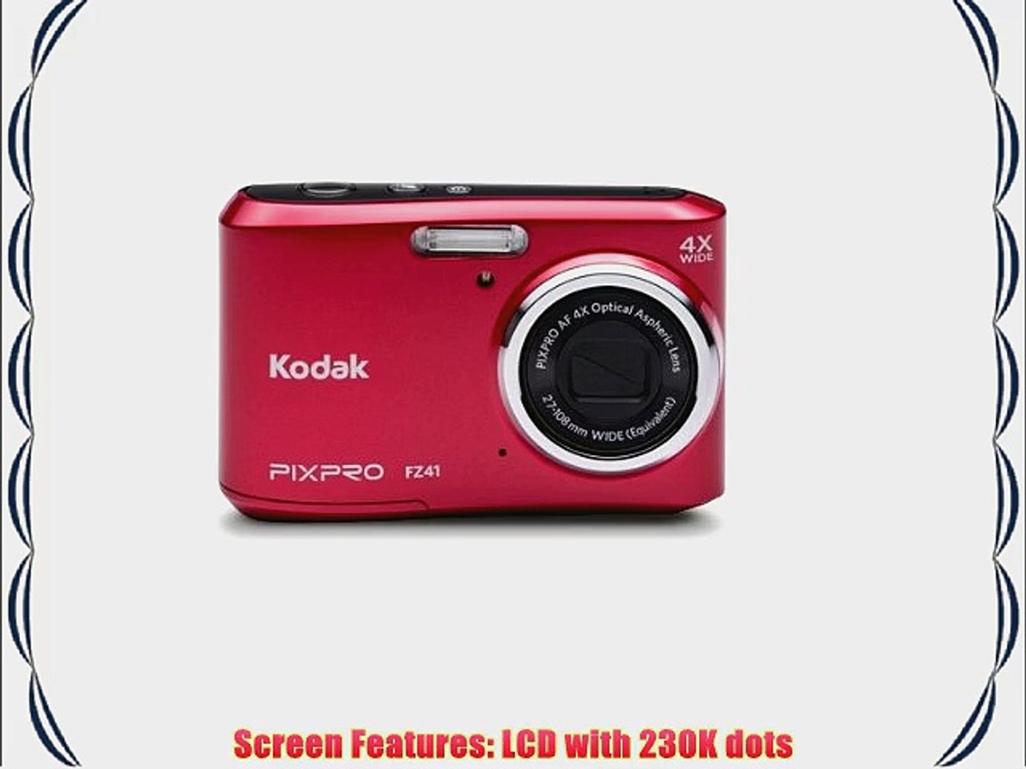 Kodak PixPro FZ41 16-Megapixel Digital Camera | Red - video Dailymotion