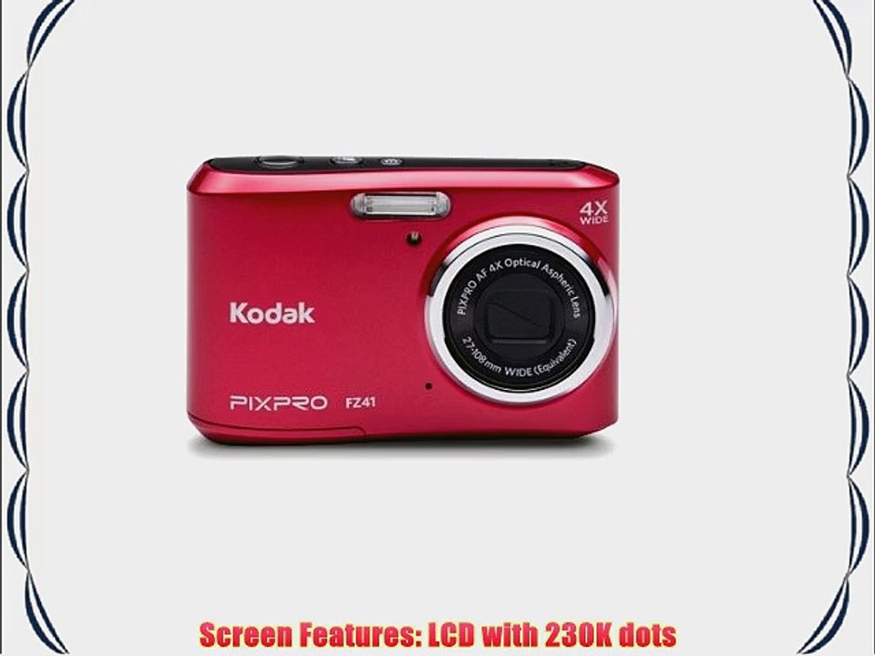 Kodak PixPro FZ41 16Megapixel Digital Camera Red video Dailymotion