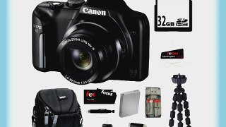 Canon PowerShot SX170 IS Digital Camera Black   32GB Deluxe Accessory Kit