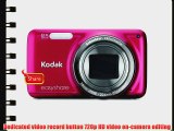 Kodak EasyShare M583 14 MP Digital Camera with 8x Optical Zoom and 3-Inch LCD - Red