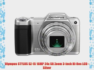 Olympus STYLUS SZ-15 16MP 24x SR Zoom 3-inch Hi-Res LCD - Silver