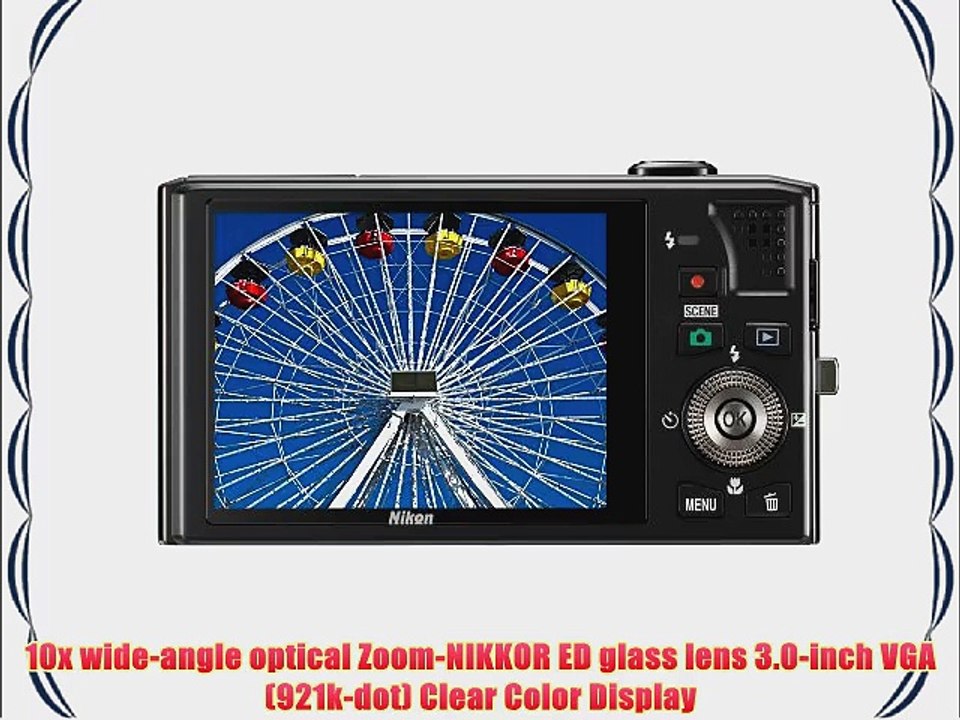 Nikon Coolpix S8000 14 MP Digital Camera with 10x Optical Vibration Reduction (VR) Zoom and