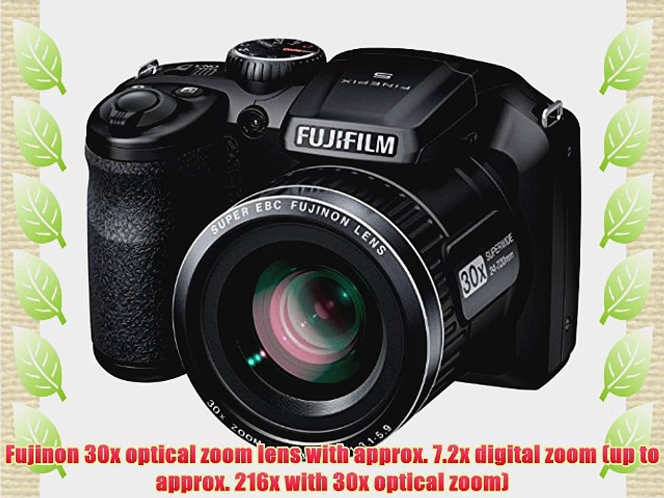 Fujifilm FinePix S4850 Black 16MP Digital Camera with 30x Optical Zoom and 3 LCD
