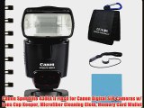 Canon Speedlite 430EX II Flash for Canon Digital SLR Cameras w/ Lens Cap Keeper Microfiber