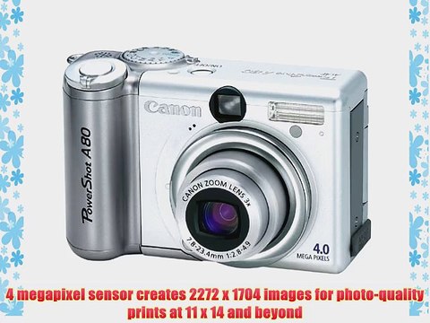 Canon PowerShot A80 4MP Digital Camera w/ 3x Optical Zoom