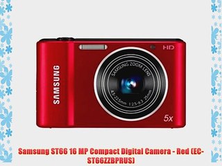 Samsung ST66 16 MP Compact Digital Camera - Red (EC-ST66ZZBPRUS)