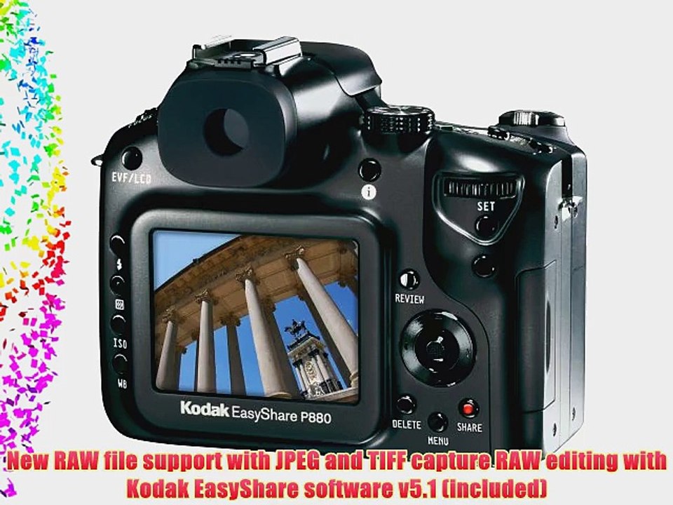 Kodak Easyshare P880 8 MP Digital Camera with 5.8x Wide Angle Optical Zoom