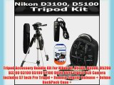 Tripod Accessory Bundle Kit For Nikon Df D5300 D3300 D5200 D3200 D3100 D5100 D7100 D600 D610