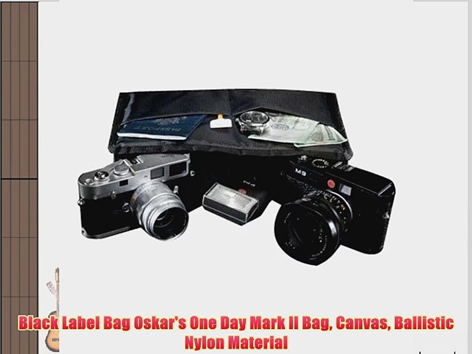 Black Label Bag Oskar's One Day Mark II Bag Canvas Ballistic Nylon Material