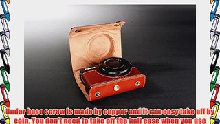 Handmade Genuine real Leather Full Camera Case bag cover for Canon G7X Brown Color