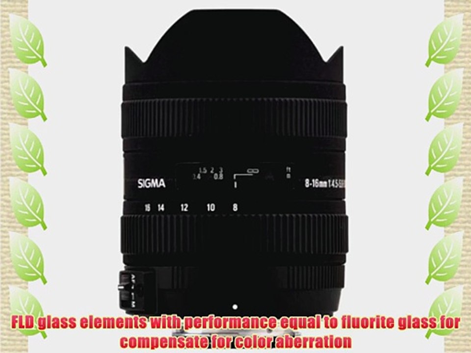 Sigma 8-16mm f/4.5-5.6 DC HSM FLD AF Ultra Wide Zoom Lens for APS-C sized Pentax Digital DSLR