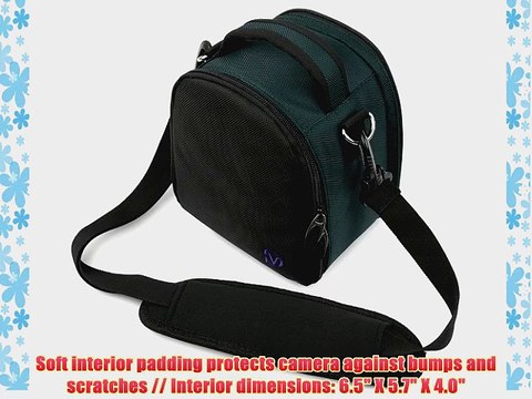 Stylish Elegant Laurel Navy Blue Camera Bag with Adjustable Shoulder Strap for Canon EOS 35mm