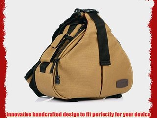 Caden DSLR Camera Shoulder Case Strap Bag Khaki for Canon EOS T3i 1100D 600D 300D 500D 350D