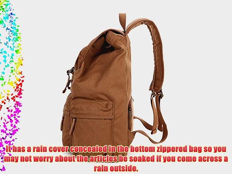 YOPO Fashion Casual Vintage Canvas DSLR SLR Camera Shoulder Bag Backpack Rucksack Bag With