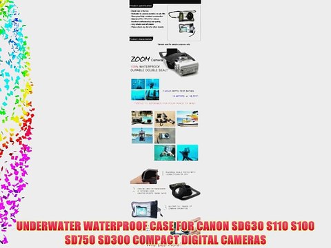 UNDERWATER WATERPROOF CASE FOR CANON SD630 S110 S100 SD750 SD300 COMPACT DIGITAL CAMERAS
