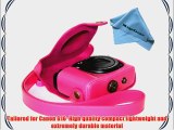 MegaGear Ever Ready Protective Hot Pink Leather Camera Case Bag for Canon PowerShot G16