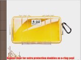 Pelican 1060 Yellow Micro Case with Clear Lid and Carabiner